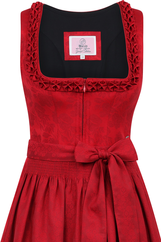 Midi-Dirndl mit floralem Muster und Froschgoscherl - chilli