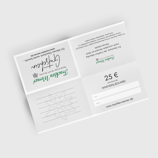 Geschenkgutschein zum Ausdrucken für Onlineshop