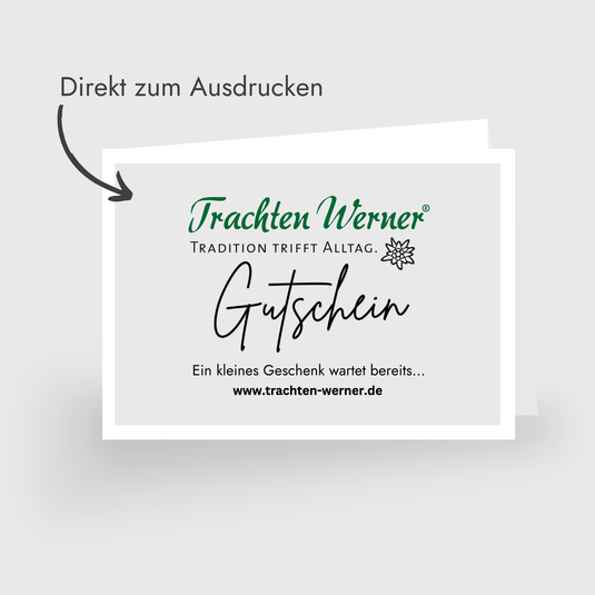 Geschenkgutschein zum Ausdrucken für Onlineshop