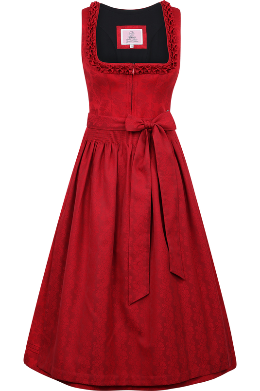 Midi-Dirndl mit floralem Muster und Froschgoscherl - chilli