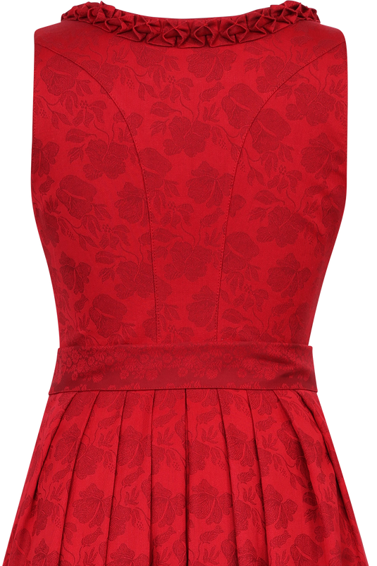 Midi-Dirndl mit floralem Muster und Froschgoscherl - chilli